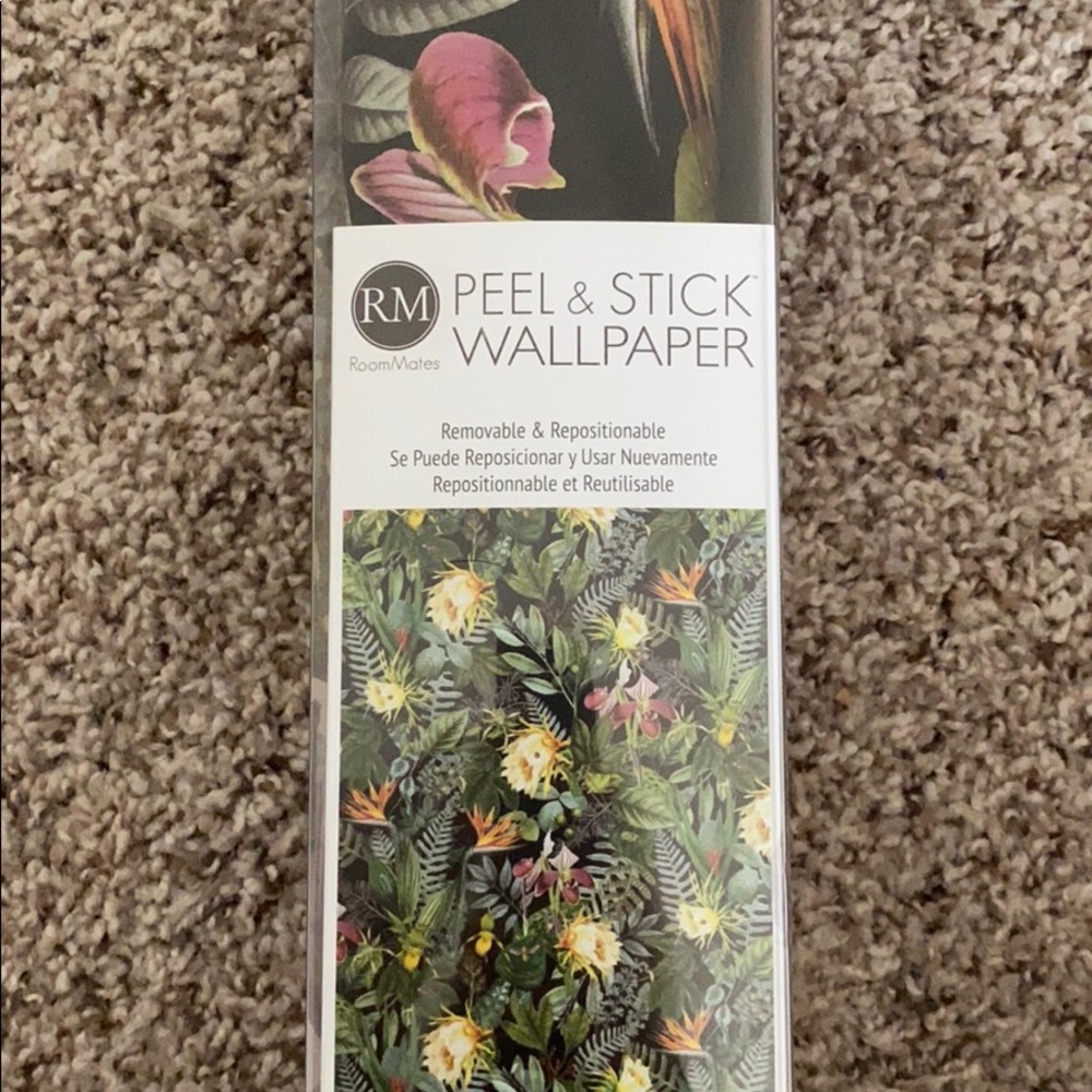 Removable peel and stick wallpaper